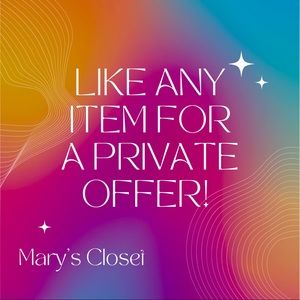 Making private offers💘 like ANY item